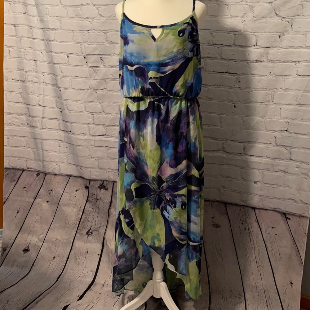 Like New! Lane Bryant Strappy High Low Hem, Faux Wrap Front Dress, 22/24